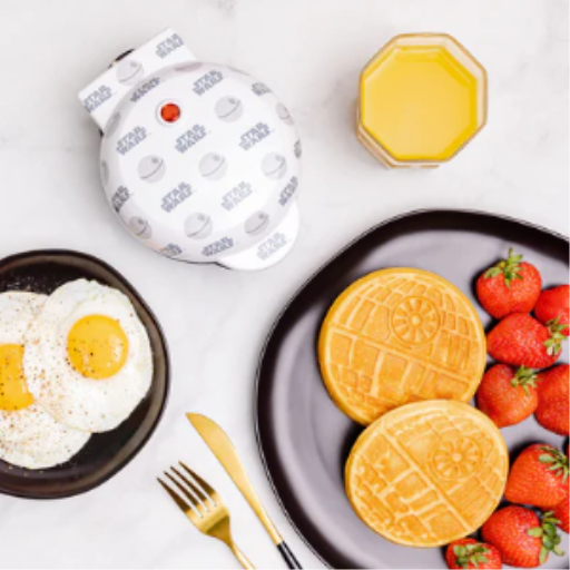 Star Wars Mini Waffle Maker – Death Star 4-Inch Non-Stick Waffle Iron UNCANNY BRANDS