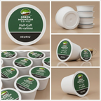 PDP visual matrix showcasing five different views of the Green Mountain Half-Caff K-Cup.