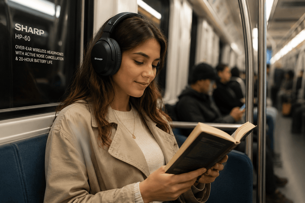 Sharp + HP-60 + Wireless + Over-Ear Headphones + Bluetooth SHARP Canada