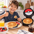 Pokemon Waffle Maker – Poké Ball Non-Stick Electric Waffle Iron UNCANNY BRANDS