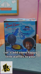 Waffle Maker – Bob Ross Happy Little Waffles Non-Stick Artist Series Appliance