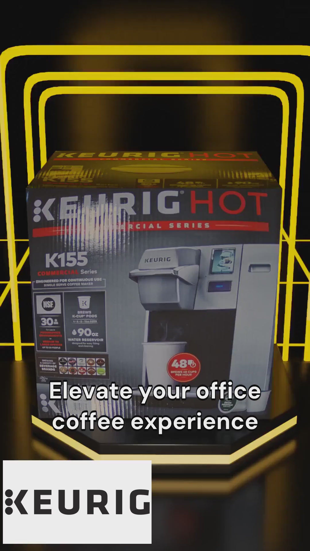 Commercial Single Serve Coffee Maker – Keurig K155 OfficePro Brewing System
