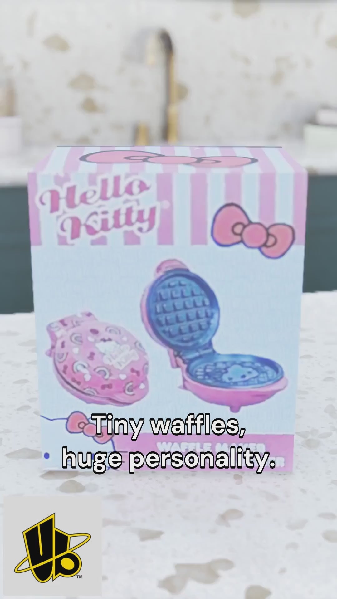 Mini Waffle Maker – Hello Kitty 4-Inch Non-Stick Character Waffle Iron