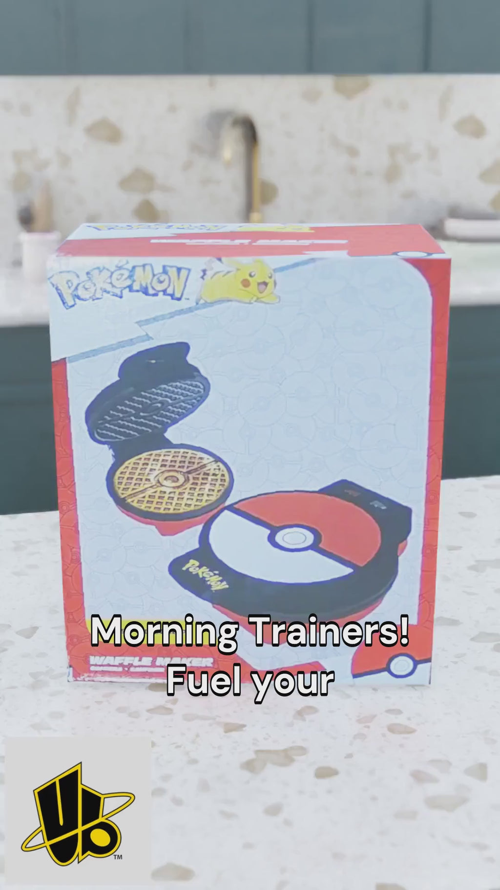 Pokemon Waffle Maker – Poké Ball Non-Stick Electric Waffle Iron