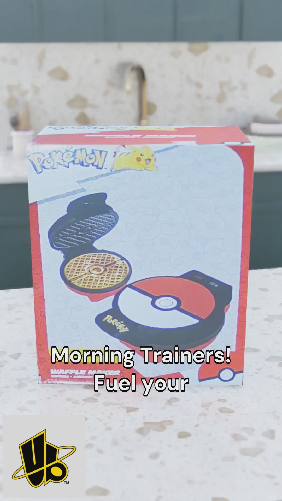 Pokemon Waffle Maker – Poké Ball Non-Stick Electric Waffle Iron